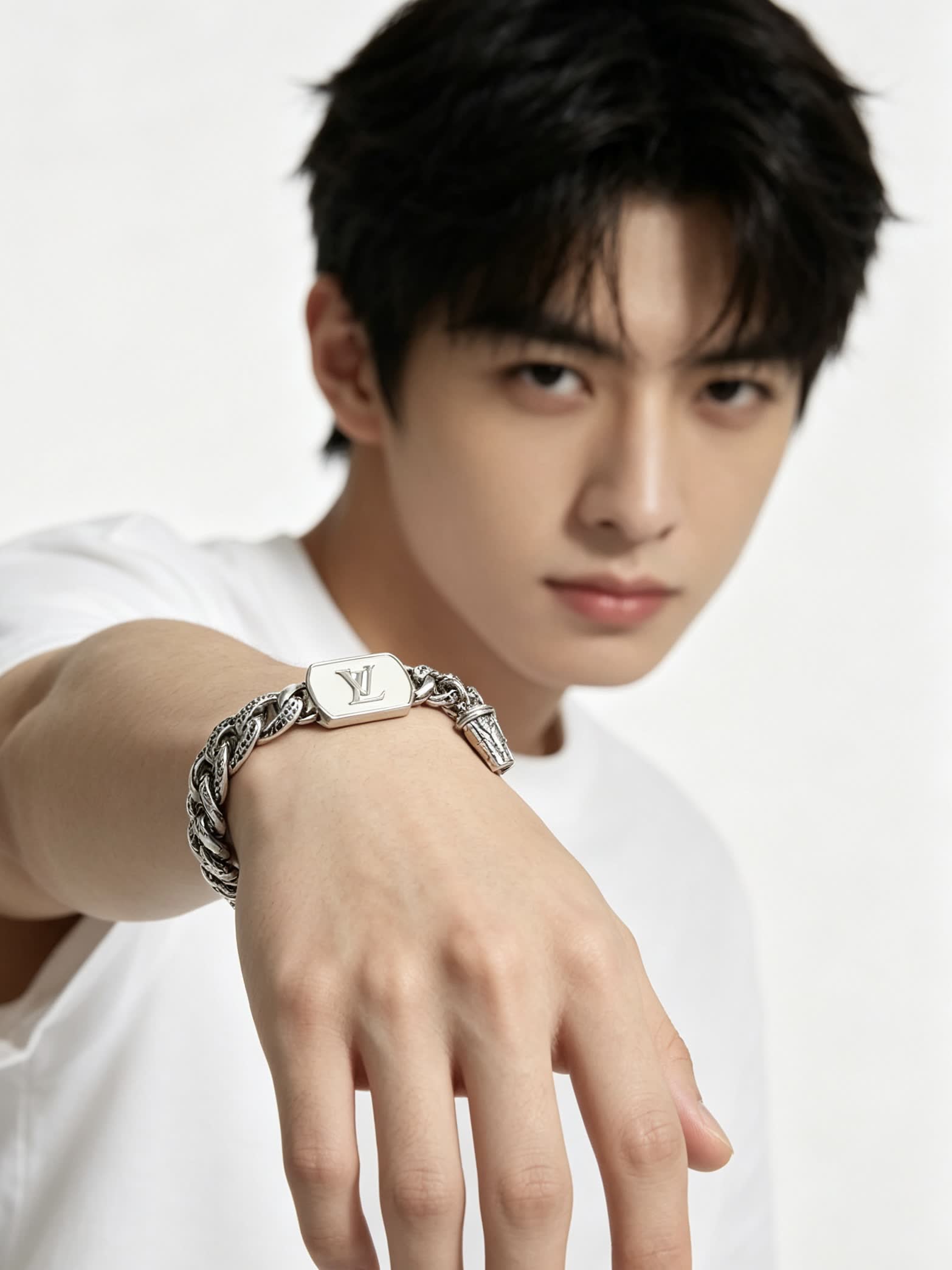 Louis Vuitton Silver Tone Bracelet